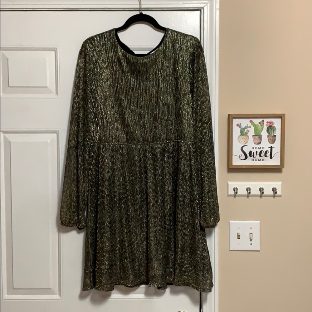 Gold, Silver, and Black Dress